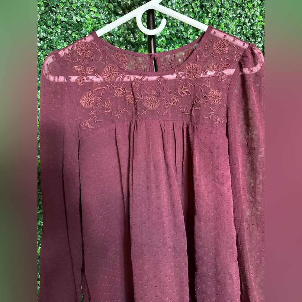 Abercrombie & Fitch Floral Embroidered Clipped Mini Dress - Picture 3 of 6